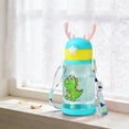 thumbnail image 4 of Antler Water Bottle with Straw 600 mL Leakproof Portable Cup, BPA-Free Plastic, Detachable Silicone Straw for Kids Adults Travel Daily 18 x 8.2 cm, 4 of 6