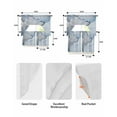 thumbnail image 6 of Marble Blue Swag Valance and Tier Curtains 36'' Length Set, Modern Abstract Ink Painting Luxury Light Filtering Kitchen Curtains, Tier Curtain Valances for Bathroom/Living Room/Bedroom/Café, 6 of 6
