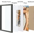 thumbnail image 2 of Vittanly 11x14 Picture Frame, Engineered Wood with Shatter Resistant Plexiglass, Display Pictures 8x10 with Mat or 11x14 without Mat, Photo Frame for Wall Mounting, Slate Grey, 1 Pack, 2 of 6