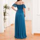 thumbnail image 5 of Puntoco Vestidos Mujer Verano Mujer Vestido con Cuello en V Gasa Elástico Banquete Dama de Honor Vestido de Noche, 5 of 8