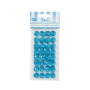 Offray Accessories, Turquoise Adhesive Button Gems, 60 pieces, 1 Package