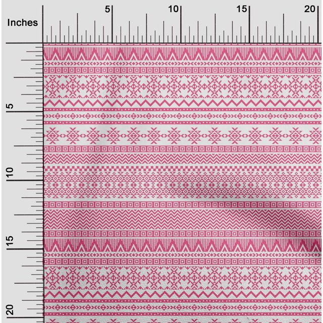 oneOone Cotton Silk Pink Fabric Aztec Tribal Craft Projects Decor Fabric Printed By The Yard 42 Inch Wide