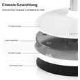 thumbnail image 4 of Hermoso soporte para teléfono de escritorio, conejo ajustable, rotación de 360°, compatible con teléfonos inteligentes de 4 a 7 pulgadas (blanco), 4 of 5