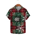 thumbnail image 2 of Blusa y camisa de manga corta con cuello vuelto para hombre Camisa de manga corta con estampado navideño para hombre Tops casuales con cuello vuelto Camisa Blusa Tops para hombre, 2 of 5