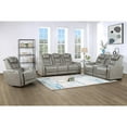 thumbnail image 3 of New Classic Furniture Breckenridge Leather Power Console Loveseat in Gray, 3 of 10