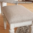 thumbnail image 3 of Signature Design by Ashley Realyn Vanity Set with 3-Panel Mirror and Upholstered Stool, Antique White/Brown, 3 of 6
