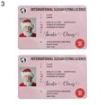 thumbnail image 2 of Zues 2Pcs/Set Santa Claus License Exquisite Design Real-looking Double-sided Printing Santa Claus Lost Driving Licence for Christmas, 2 of 7