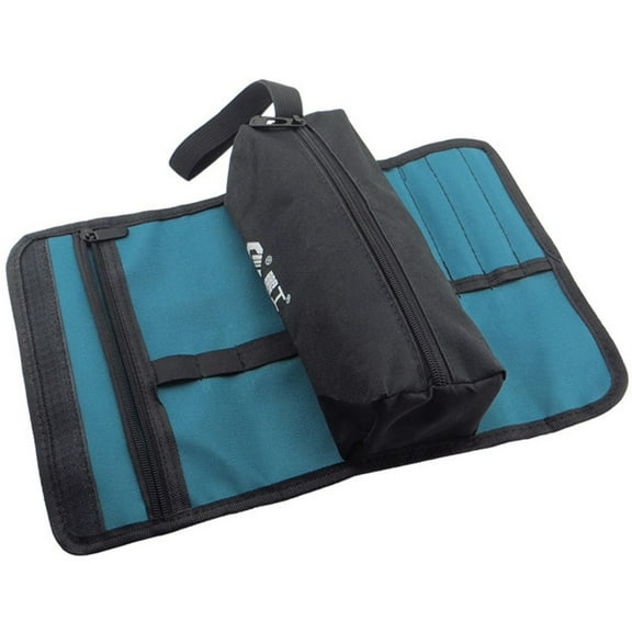 Portable Canvas Roll Bag Case Tool Storage for Spanner Wrench Screwdrivers