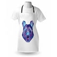 thumbnail image 3 of Bear Apron Cosmic Polygonal Wildlife Figure Hand Drawn Watercolor Artwork with Galaxy Pattern, Unisex Kitchen Bib Apron with Adjustable Neck for Cooking Baking Gardening, Blue Magenta, by Ambesonne, 3 of 3