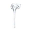thumbnail image 4 of Rosec Jewels Solitaire Moissanite Teardrop Engagement Ring 2 Ct - Split Shank Ring - 7X10 mm - D-VS1 Quality Certified, 14K White Gold, US 8.00, 4 of 9
