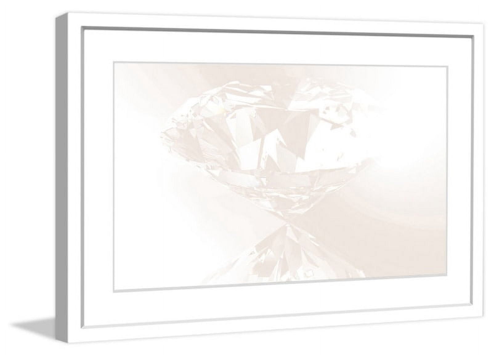 "Gem on White" Framed Painting Print