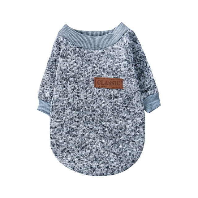 Kmbangi Chat Chien Hiver Col Rond Manches Longues Pull Chaud 2 Pattes pour Animaux de Compagnie