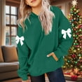 thumbnail image 5 of breaise Bow Hoodie for Girls Casual Oversized Long Sleeve Drop Shoulder Fleece Hooded Pullover Sweatshirt, 5 of 5