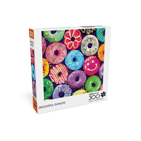Buffalo Games Delightful Donuts 300-Piece Interlocking Jigsaw Puzzle for Adults Ages 14 