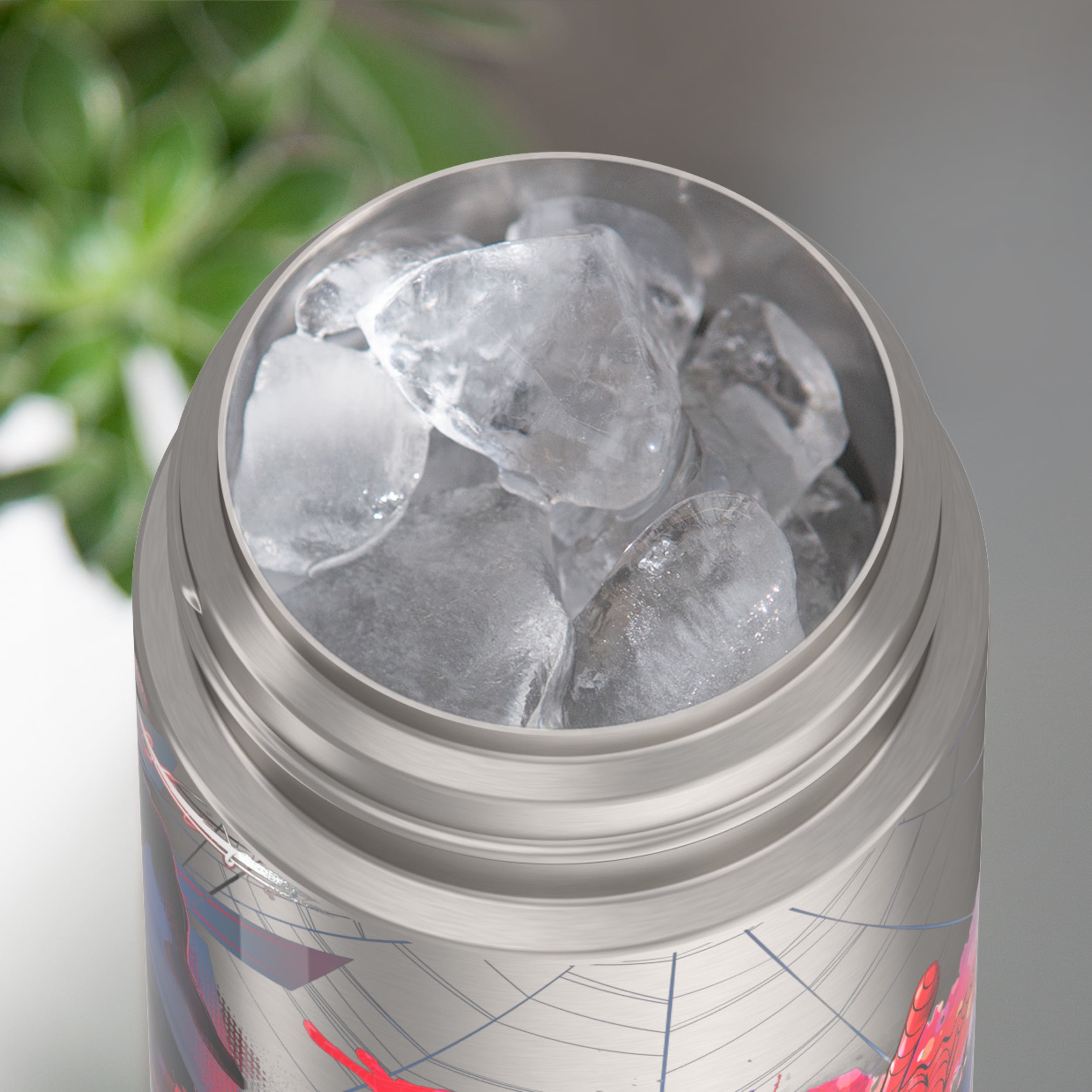 Thermos Kids Bouteille d'eau isolée sous vide avec paille rabattable, 355 ml, Spiderman