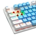 thumbnail image 3 of Teclado mecánico para juegos con retroiluminación arcoíris Teclado para laptop y PC con retroiluminación de arcoíris Azul blanco, 3 of 5