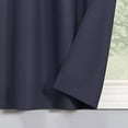 thumbnail image 3 of No. 918 Martine Microfiber Semi-Sheer Rod Pocket Kitchen Curtain Valance and Tiers Set, 54" x 36", Navy Blue, 3 of 3