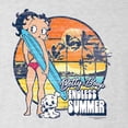 thumbnail image 5 of Wild Bobby Betty Boop Endless Summer Beach the Dog Betty Boop Tri-Blend Racerback Tank Top, Heather White, Small, 5 of 5