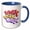 Blue/White, variant on 3drose, Image of Work Work Work Quote, 11oz Two-tone Red Mug
