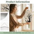 thumbnail image 6 of Welcome Sign for Front Door, Halloween Round Metal Wall Art Wreaths, Black Ghost Trees Bats Cats Rustic Fall Beige Outdoor Indoor Wall Hanging Sign for Porch Decor Housewarming Gifts 11.8 Inch, 6 of 8