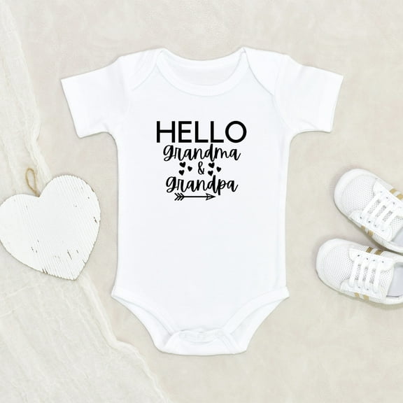Newbabywishes - Hello Grandma & Grandpa Baby Clothes for Boys and Girls - Newborn Baby Clothes