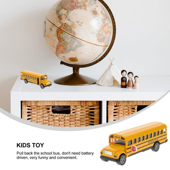 MERRYHAPY Bus Toy Toddler School Bus Model Alloy 1Pc
