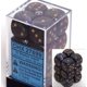thumbnail image 1 of Juegos de dados Chessex d6: Sombra brillante con oro - Dado de seis caras de 16 mm (12) Bloque de dados Chessex 792491679734, 1 of 1