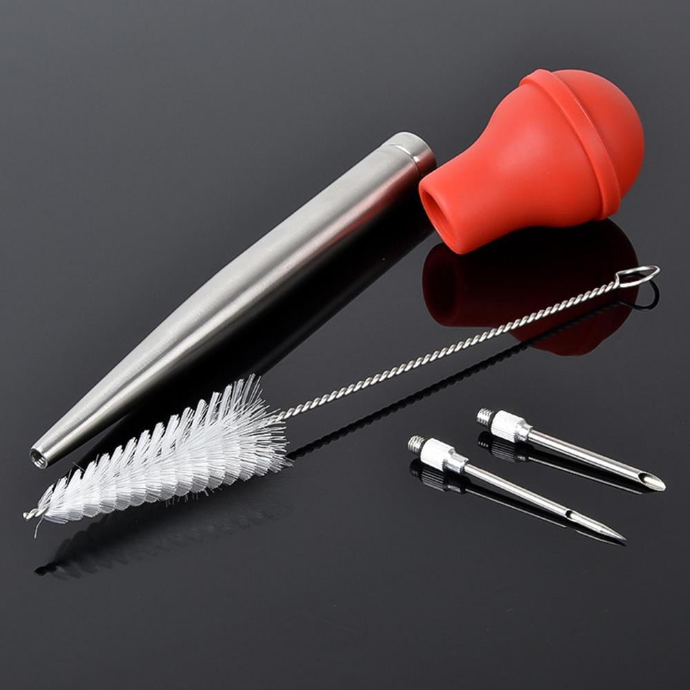 Jinyi 1set Turkey Baster Sauce Injector With Cleaning Brush Silicone  Basting Brush Kitchen Gadget Cooking Tools For Turkey,kitchen Gadgets, kitchen Ute