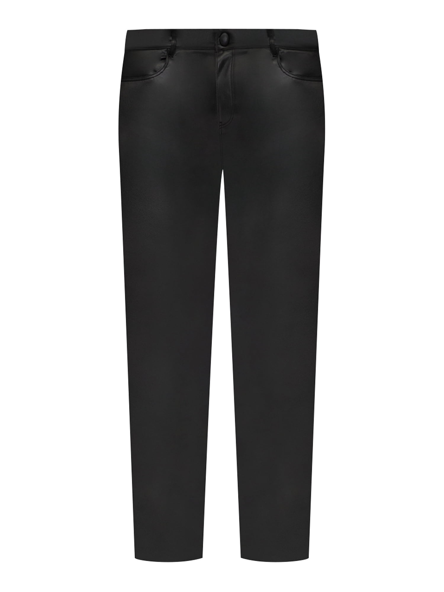ELOQUII Elements Women's Plus Size Faux Leather Flare Leg Pants
