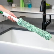 Libman Tornado Twist Mop with Cotton Blend Head and Steel Handle, Green & White, 55.5 Inch Length