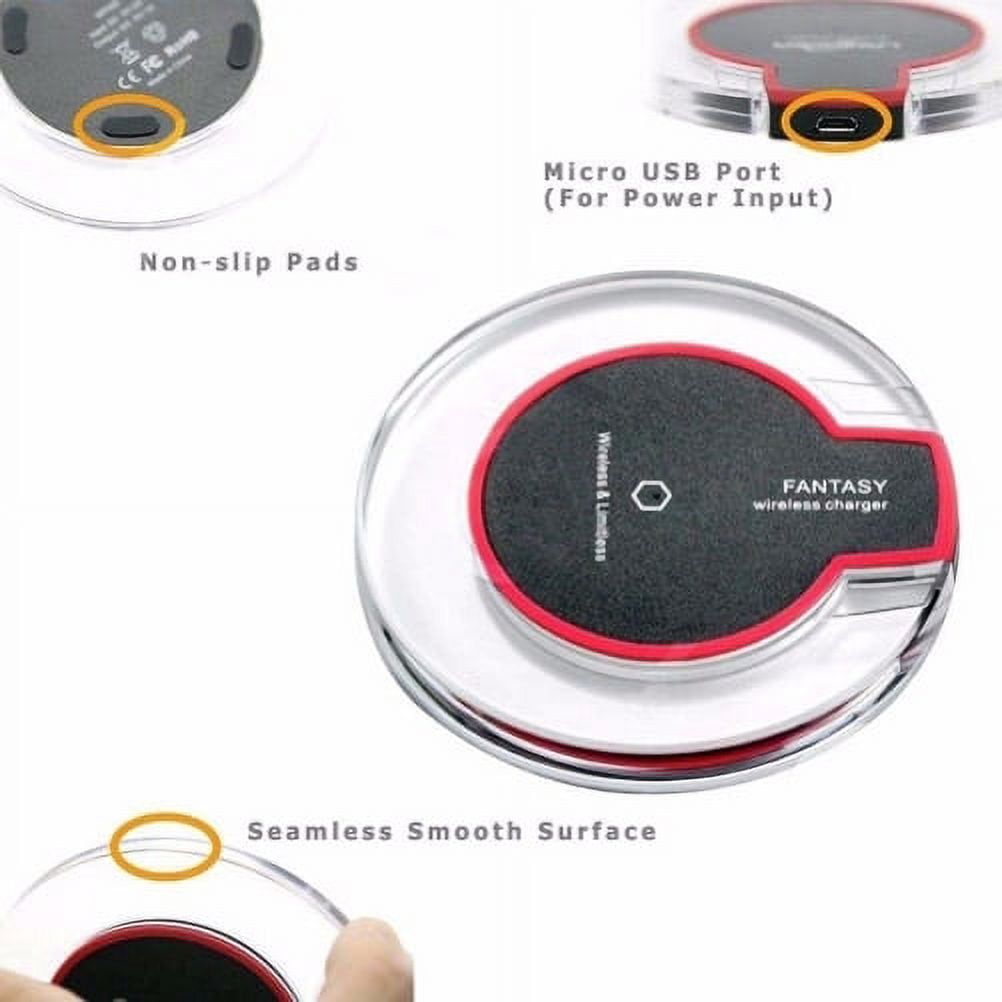 Fast Wireless Charger 7.5W and 10W Charging Pad Slim W2D for LG G8 ThinQ, G7 ThinQ - Motorola Droid Turbo 2, Edge Plus, Google Nexus 6, (2022), MAXX - Nokia XR20, 8 - OnePlus 9 Pro, 8 Pro
