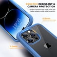 thumbnail image 4 of Funda Diaclara diseñada para iPhone 14 Pro de 6.1 pulgadas, carcasa resistente de 360 grados con protector de pantalla táctil antirrayas integrado y protector de lente de cámara de vidrio templado 9H, 4 of 8