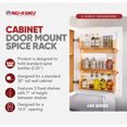 thumbnail image 2 of Rev-A-Shelf 18" Kitchen Cabinet Door Mounted 3-Shelf Storage Spice Rack, 4SR-18, 2 of 11