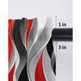 thumbnail image 6 of Red Black Grey Curtains 63 Inch Length, Sheer Curtains for Bedroom Living Room Window Moire Modern Artwork Abstract Rod Pocket Voile Drapes Kitchen Curtains Small Half Window 42"x63" 2 Panels, 6 of 6