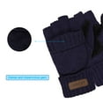 thumbnail image 3 of COOPLUS Mittens Winter Fingerless Gloves Warm Wool Knitted Gloves Convertible Gloves for Men and Women, 3 of 6