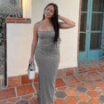 thumbnail image 1 of Women Summer Dress Women's 2022 Skims Dress Casual Slim-fit Sling Home Long Dress2XL, 1 of 5