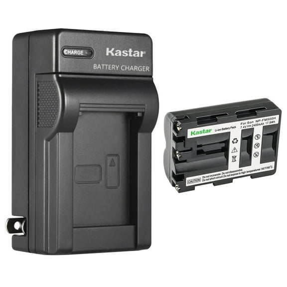 Kastar 1-Pack NP-FM500HN Battery and AC Wall Charger Replacement for Sony DSLR-A350B, DSLR-A350H, DSLR-A350K, DSLR-A350X, DSLR-A450, α450, Alpha A450, DSLR-A450L, DSLR-A450Y, DSLR-A500 Camera