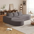 thumbnail image 5 of Eyisean 108.5" Chenille Upholstered Corner Sofa with Right Chaise, 3-Seater L Shaped Modular Couch with Pillow, No Assembly Required, Comfy Boneless Sofa for Living Room/Bedroom, 5 of 9
