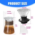 thumbnail image 5 of Hand Drip Coffee Filter Cup with Detachable Base and Insulated Glass Carafes, 5 of 14