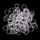 thumbnail image 2 of 3x100pcs Clear Nylon Bra Correa Ajustador Slider O Lencería Costura Artesanía Sunnimix Ajustador de la correa del sujetador, 2 of 8