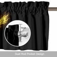 thumbnail image 6 of Dragons Flames Valance Curtain for Windows Yellow Dragons Abstract Art Black Background Rod Pocket Curtain Valances Short Window Treatments Panels for Kitchen Bathroom Laundry Basement 42 x 12 Inch, 6 of 9