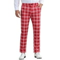 thumbnail image 1 of Pantalones a Cuadros INSPIRE CHIC para Hombre, Pantalones Chino de Pierna Recta con Patrón de Bloque de Color, 1 of 1