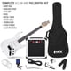 thumbnail image 2 of Kit de guitarra eléctrica LyxPro de tamaño completo de 39 pulgadas con amplificador de 20 W, color blanco, 2 of 7