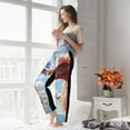 thumbnail image 5 of Salouo Red And White Bird Couple Print Women's Pajama Pants Casual Loose Sweatpants PJs Flowy Pants Drawstring Palazzo for Women Wide Leg Pants Lounge Pajama -Medium, 5 of 8