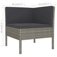 thumbnail image 3 of vidaXL 9 Piece Patio Lounge Set with Cushions Poly Rattan Gray, 3 of 6