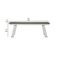 thumbnail image 5 of Zia 54 Inch Outdoor Dining Bench, Gray Polyresin Top, White, 5 of 5