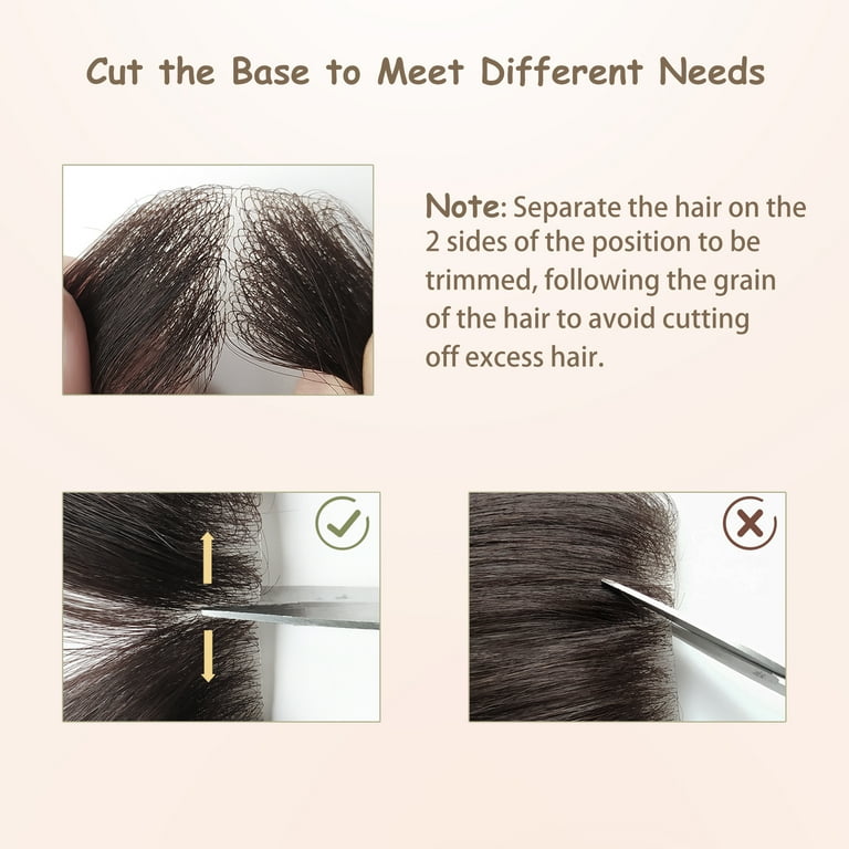viviaBella human hair hairloss on temples bald spot toupee  display picture 1