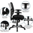 thumbnail image 6 of Flash Furniture Nicholas Executive Office Chair Mesh Swivel Mid-Back Ergonomic, Black, 6 of 9