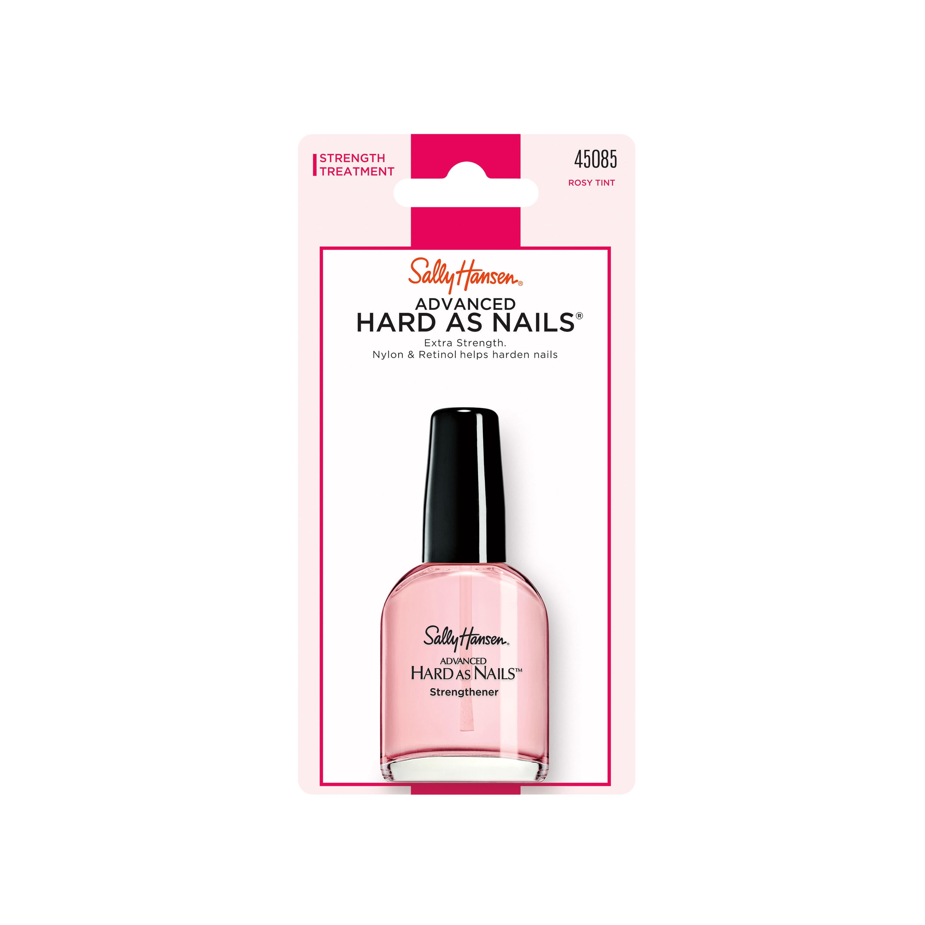 (2 pack) Sally Hansen Hard As Nails® Natural Tint, Nail Strengthener, 0.45 Fluid Ounces ,Nail Hardener, Nail Polish, Nail Strengthening Polish, Color Nail Polish, Clear Finish, Base Coat