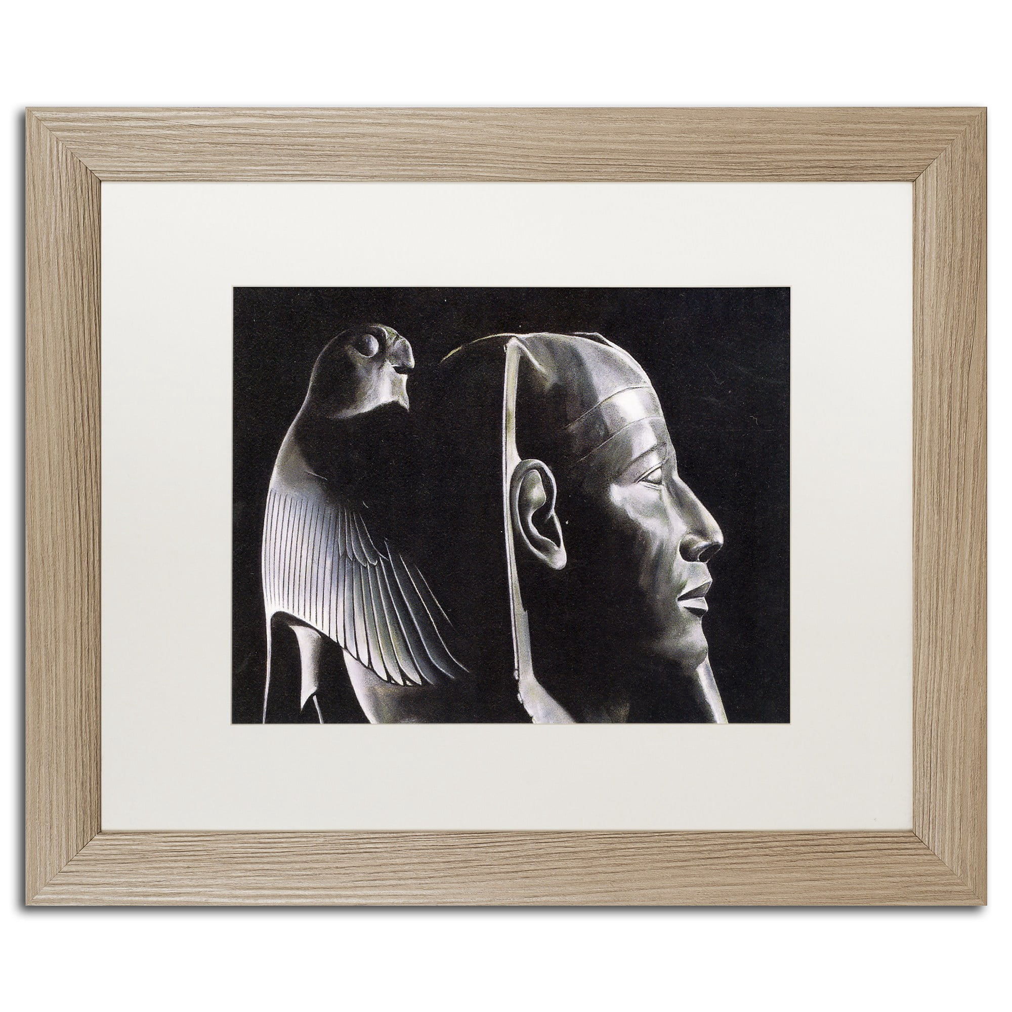 Trademark Fine Art 'Katin Parrot' Canvas Art by Nick Bantock, White Matte, Wood Frame
